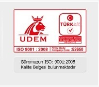 ISO 9001:2008 Kalite Belgesi - UDEM ve TÜRKAK Akreditasyonu
